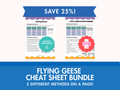 Flying Geese Cheat Sheet Bundle (1 at a Time & 4 at a Time) - Printable Quilting Reference Set by Banksia Quilts - Banksia Quilts