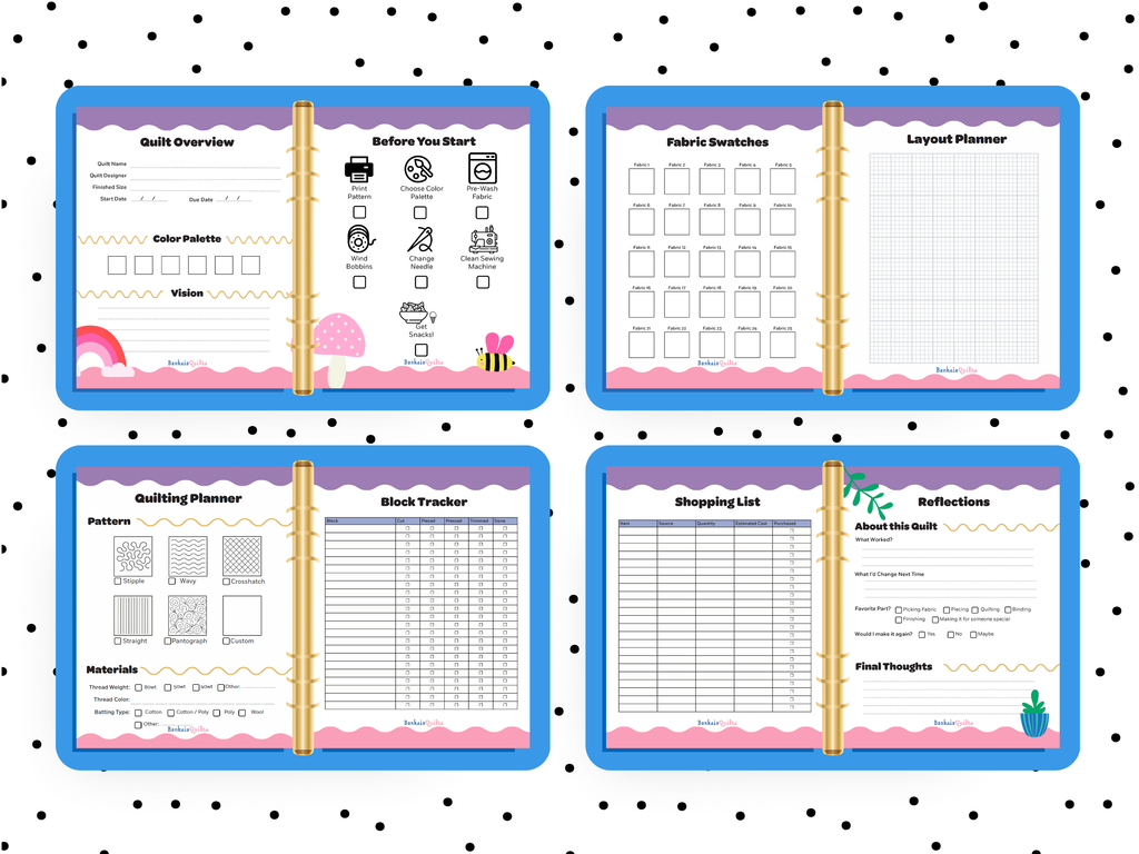 Quilt Planner Bundle – Printable PDF (13 Pages) - Banksia Quilts