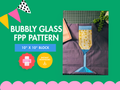Champagne Glass Foundation Paper Piecing Pattern