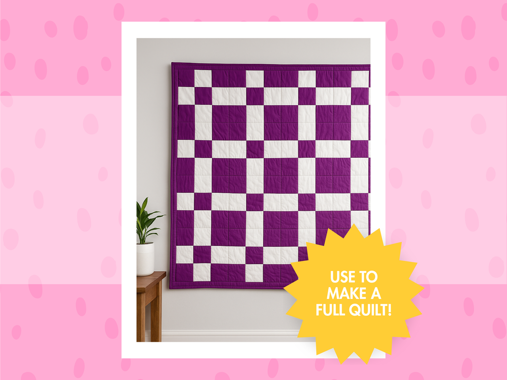9 Patch Quilt Block on a Page Pattern - Beginner Quilt Block - Banksia Quilts