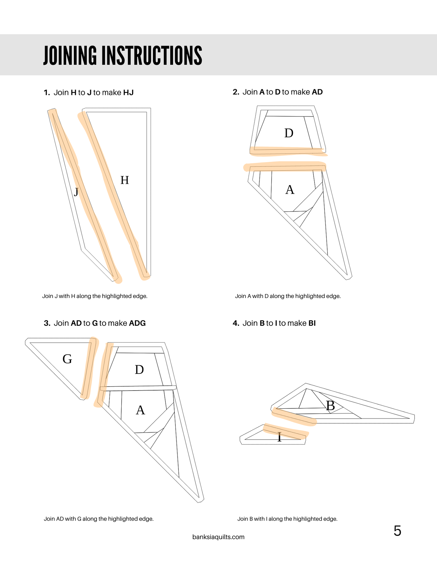 Wine Glass Foundation Paper Piecing Pattern