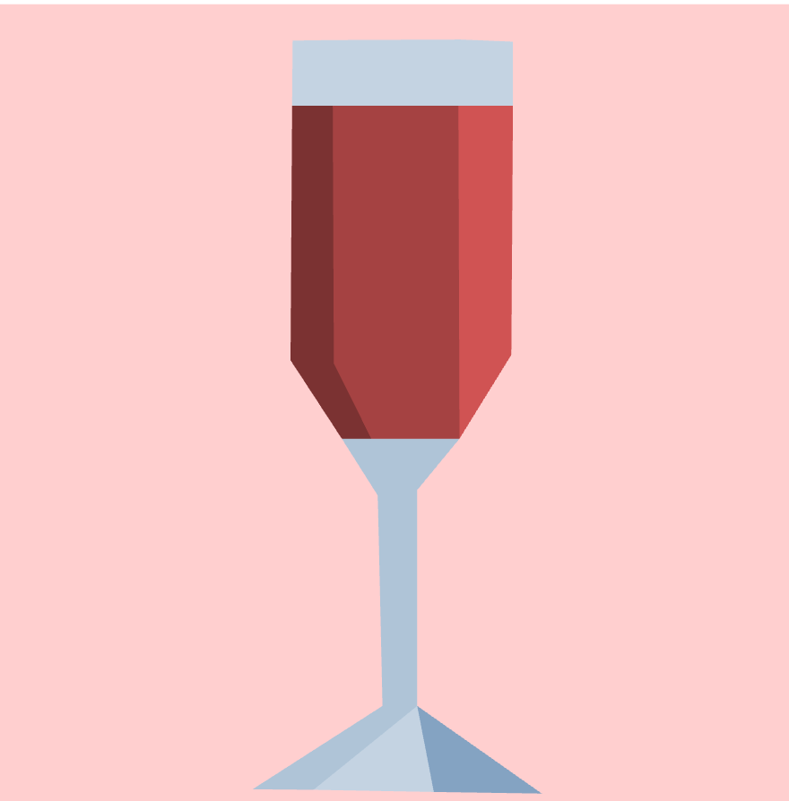 Champagne Glass Foundation Paper Piecing Pattern