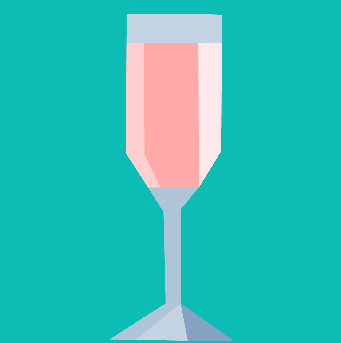 Champagne Glass Foundation Paper Piecing Pattern