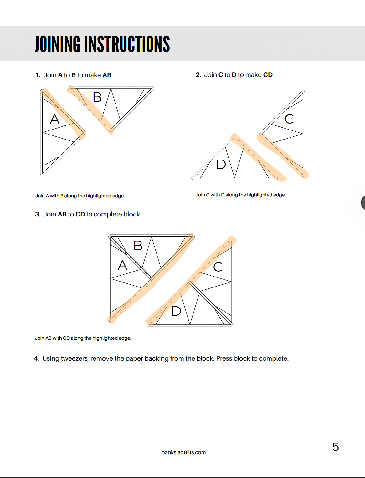 Spark Foundation Paper Piecing Pattern