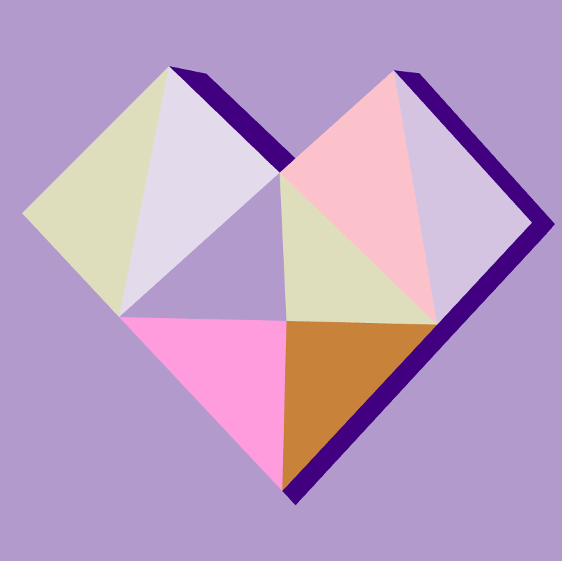 Geometric Heart Block Foundation Paper Piecing Pattern