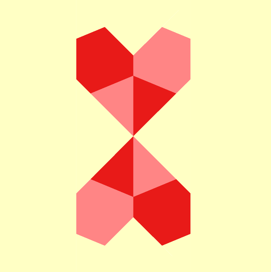 Reflected Heart FPP Block (Free Download)