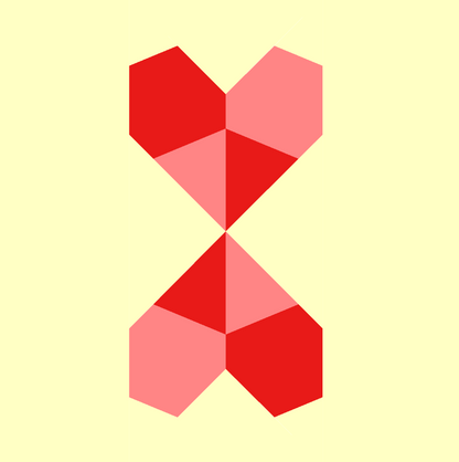 Reflected Heart FPP Block (Free Download)