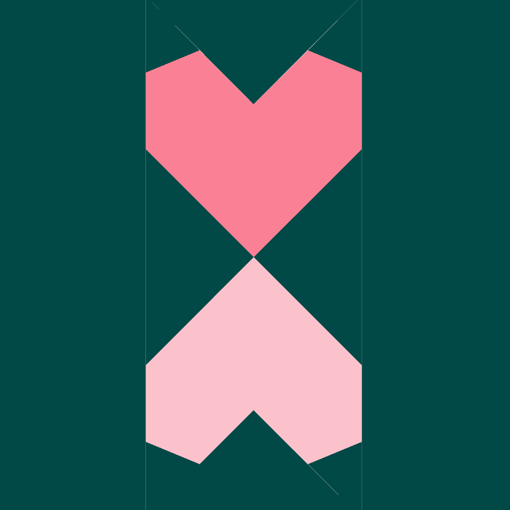 Reflected Heart FPP Block (Free Download)