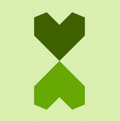 Reflected Heart FPP Block (Free Download)