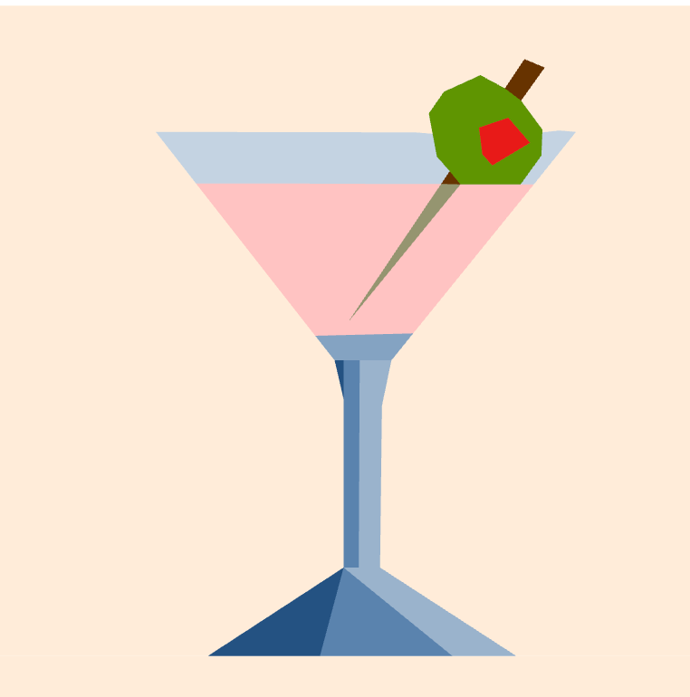 Martini Glass Foundation Paper Piecing Pattern